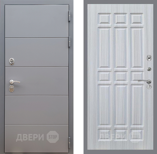 Входная металлическая Дверь Стоп АРТ ГРАФИТ ФЛ-33 Сандал белый в Электрогорске