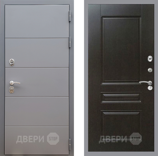 Входная металлическая Дверь Стоп АРТ ГРАФИТ ФЛ-243 Венге в Электрогорске