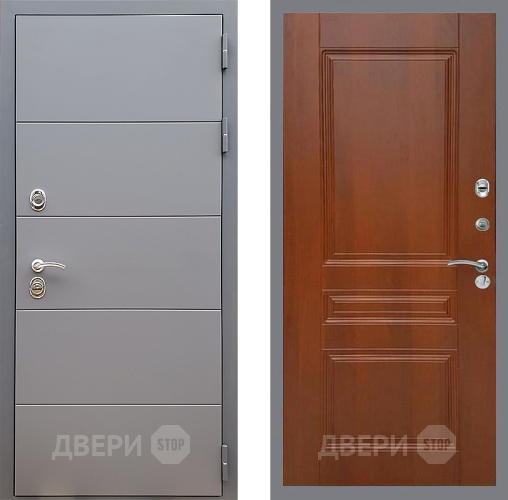 Входная металлическая Дверь Стоп АРТ ГРАФИТ ФЛ-243 Итальянский орех в Электрогорске