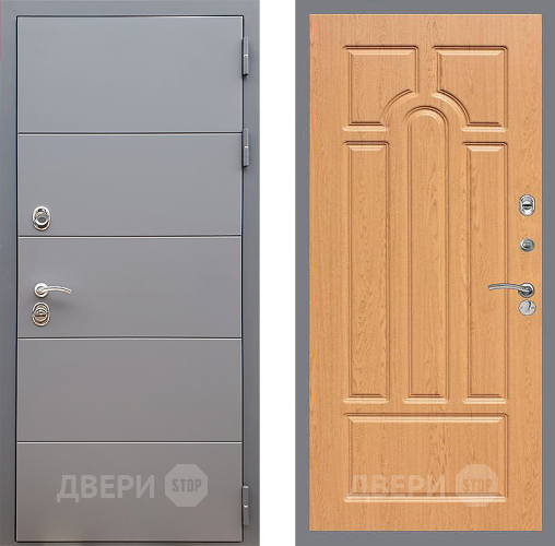 Входная металлическая Дверь Стоп АРТ ГРАФИТ ФЛ-58 Дуб в Электрогорске