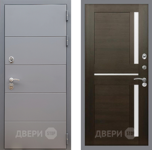 Входная металлическая Дверь Стоп АРТ ГРАФИТ СБ-18 Венге в Электрогорске