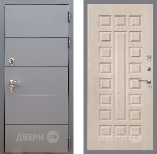Входная металлическая Дверь Стоп АРТ ГРАФИТ ФЛ-183 Беленый дуб в Электрогорске
