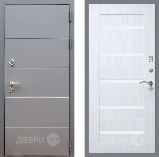 Входная металлическая Дверь Стоп АРТ ГРАФИТ СБ-14 Сандал белый в Электрогорске