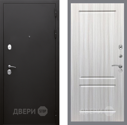Входная металлическая Дверь Стоп КЛАССИК Шагрень ФЛ-117 Сандал белый в Электрогорске