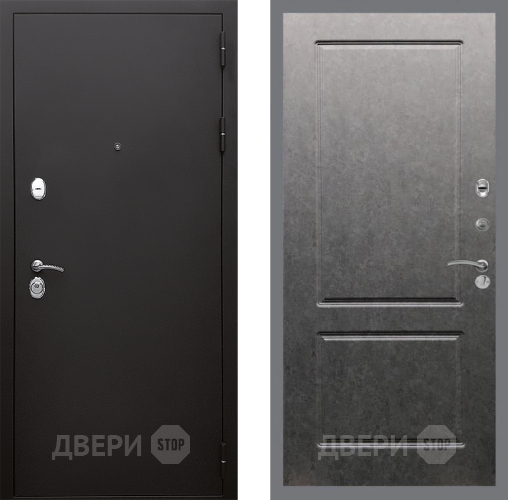 Входная металлическая Дверь Стоп КЛАССИК Шагрень ФЛ-117 Штукатурка графит в Электрогорске