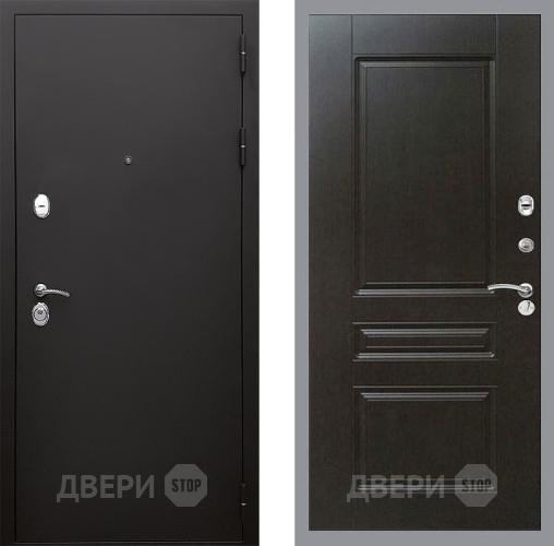 Входная металлическая Дверь Стоп КЛАССИК Шагрень ФЛ-243 Венге в Электрогорске
