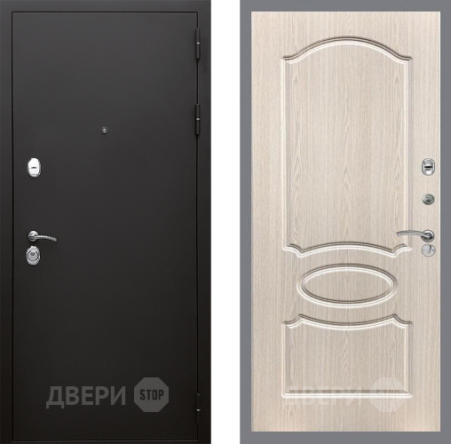 Входная металлическая Дверь Стоп КЛАССИК Шагрень ФЛ-128 Беленый дуб в Электрогорске