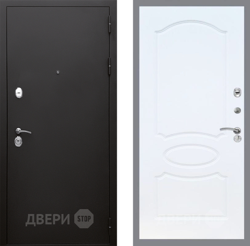 Входная металлическая Дверь Стоп КЛАССИК Шагрень ФЛ-128 Белый ясень в Электрогорске