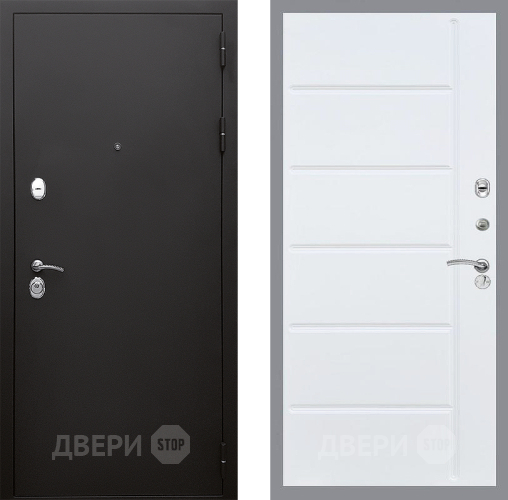 Входная металлическая Дверь Стоп КЛАССИК Шагрень ФЛ-102 Белый ясень в Электрогорске