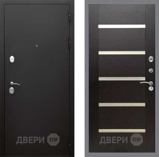 Входная металлическая Дверь Стоп КЛАССИК Шагрень СБ-14 венге поперечный в Электрогорске