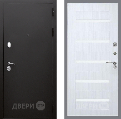 Входная металлическая Дверь Стоп КЛАССИК Шагрень СБ-14 Сандал белый в Электрогорске