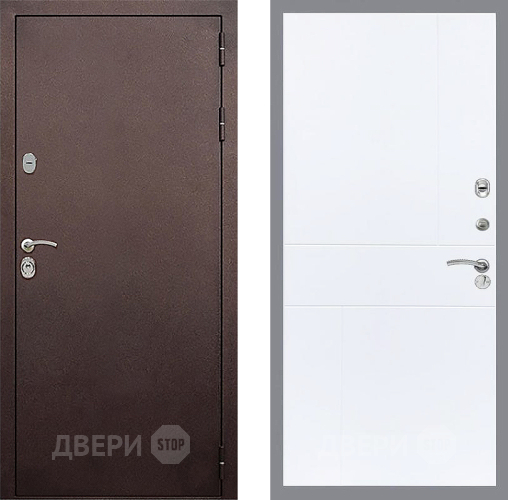 Входная металлическая Дверь Стоп КЛАССИК Медь ФЛ-290 Силк Сноу в Электрогорске