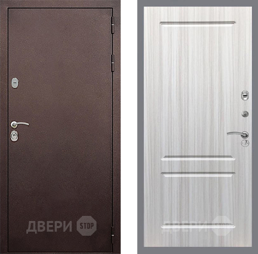 Входная металлическая Дверь Стоп КЛАССИК Медь ФЛ-117 Сандал белый в Электрогорске