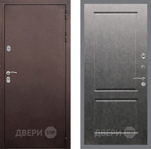 Дверь Стоп КЛАССИК Медь ФЛ-117 Штукатурка графит в Электрогорске