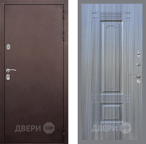 Входная металлическая Дверь Стоп КЛАССИК Медь ФЛ-2 Сандал грей в Электрогорске