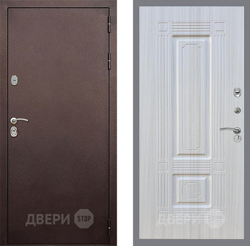 Входная металлическая Дверь Стоп КЛАССИК Медь ФЛ-2 Сандал белый в Электрогорске