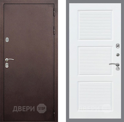 Входная металлическая Дверь Стоп КЛАССИК Медь ФЛ-1 Силк Сноу в Электрогорске