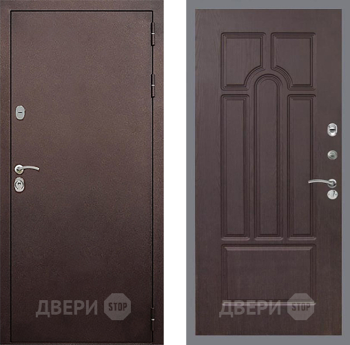 Входная металлическая Дверь Стоп КЛАССИК Медь ФЛ-58 Венге в Электрогорске