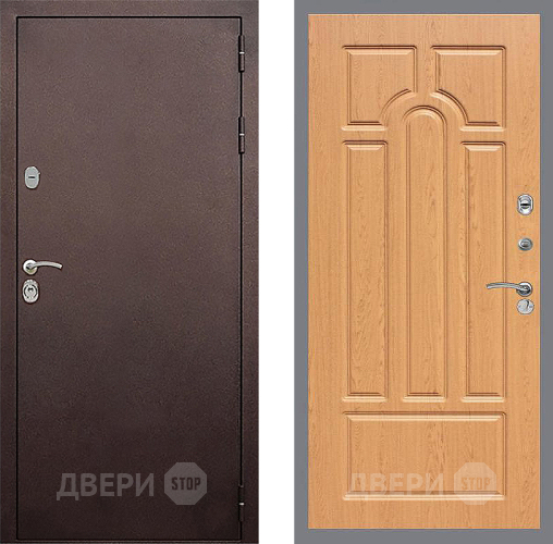 Входная металлическая Дверь Стоп КЛАССИК Медь ФЛ-58 Дуб в Электрогорске