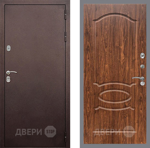 Дверь Стоп КЛАССИК Медь ФЛ-128 орех тисненый в Электрогорске