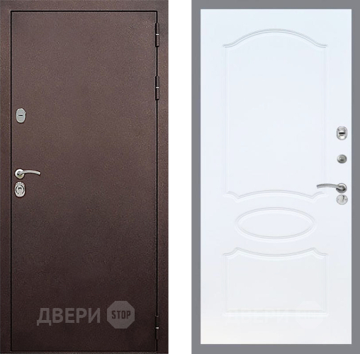 Дверь Стоп КЛАССИК Медь ФЛ-128 Белый ясень в Электрогорске