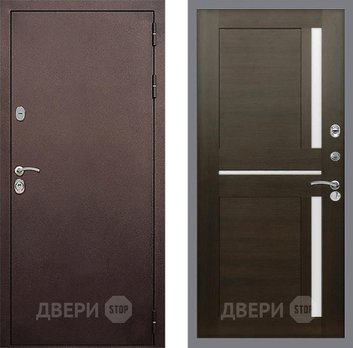 Входная металлическая Дверь Стоп КЛАССИК Медь СБ-18 Венге в Электрогорске