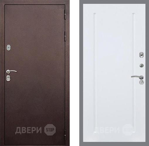 Входная металлическая Дверь Стоп КЛАССИК Медь ФЛ-68 Силк Сноу в Электрогорске