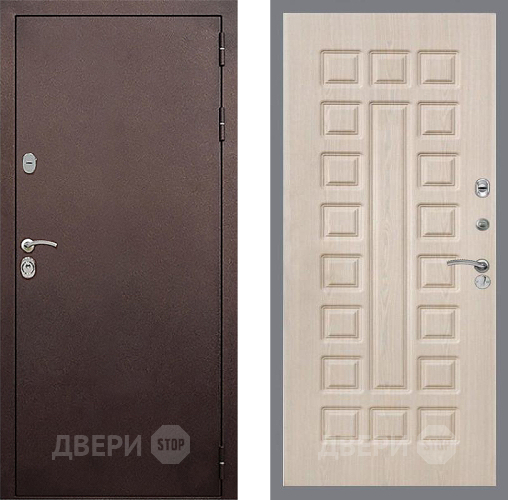 Входная металлическая Дверь Стоп КЛАССИК Медь ФЛ-183 Беленый дуб в Электрогорске