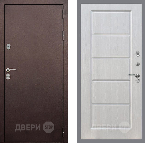 Входная металлическая Дверь Стоп КЛАССИК Медь ФЛ-39 Лиственница беж в Электрогорске