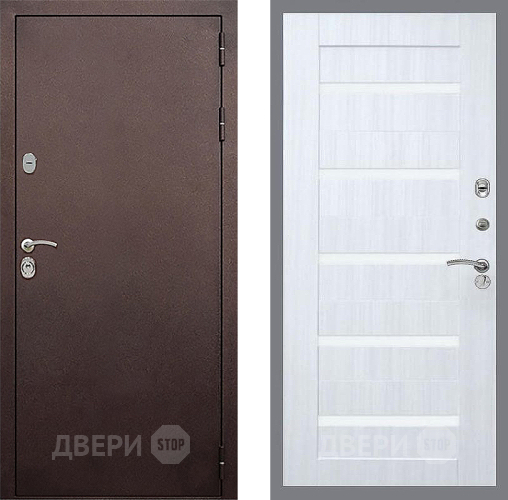 Входная металлическая Дверь Стоп КЛАССИК Медь СБ-14 Сандал белый в Электрогорске