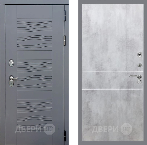 Входная металлическая Дверь Стоп СКАНДИ ФЛ-290 Бетон светлый в Электрогорске