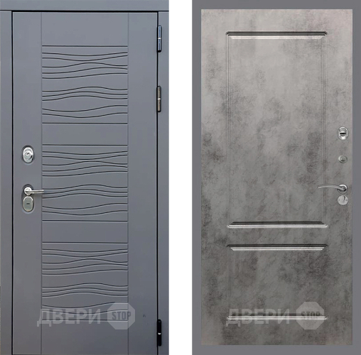 Входная металлическая Дверь Стоп СКАНДИ ФЛ-117 Бетон темный в Электрогорске
