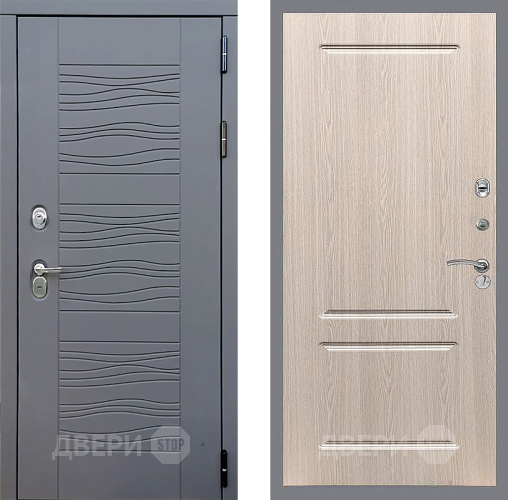 Входная металлическая Дверь Стоп СКАНДИ ФЛ-117 Беленый дуб в Электрогорске