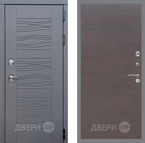 Входная металлическая Дверь Стоп СКАНДИ Гладкая венге поперечный в Электрогорске