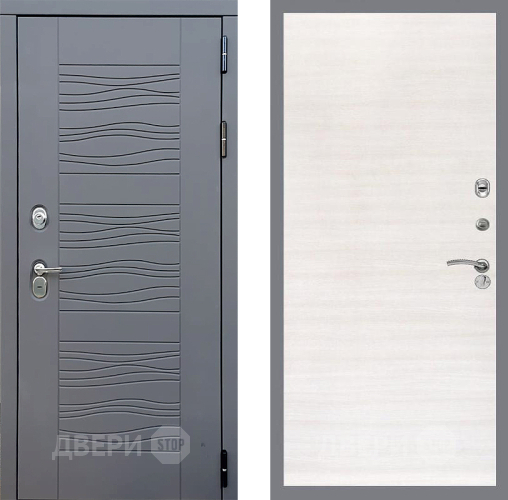 Входная металлическая Дверь Стоп СКАНДИ Гладкая Акация светлая в Электрогорске