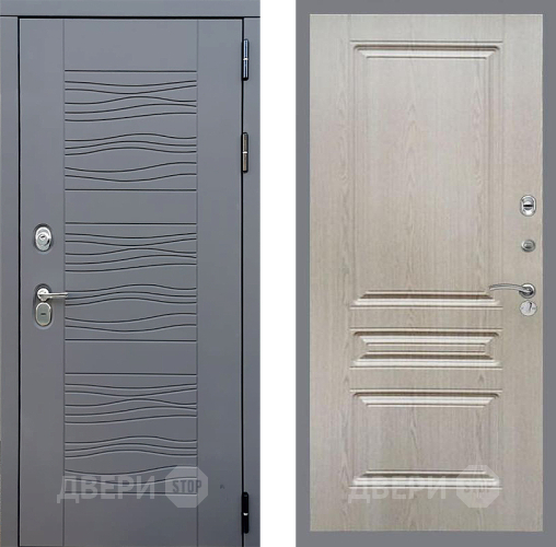 Входная металлическая Дверь Стоп СКАНДИ ФЛ-243 Беленый дуб в Электрогорске