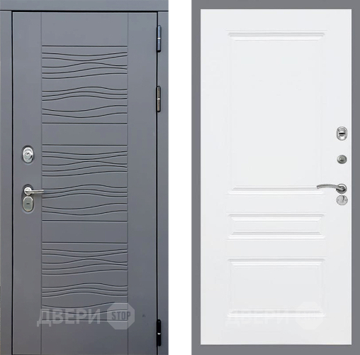 Входная металлическая Дверь Стоп СКАНДИ ФЛ-243 Силк Сноу в Электрогорске