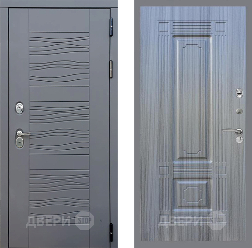 Входная металлическая Дверь Стоп СКАНДИ ФЛ-2 Сандал грей в Электрогорске
