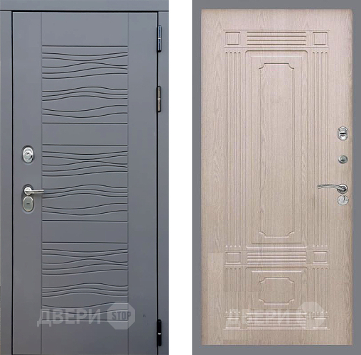 Входная металлическая Дверь Стоп СКАНДИ ФЛ-2 Беленый дуб в Электрогорске