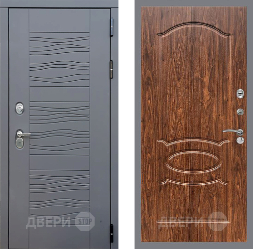Дверь Стоп СКАНДИ ФЛ-128 орех тисненый в Электрогорске