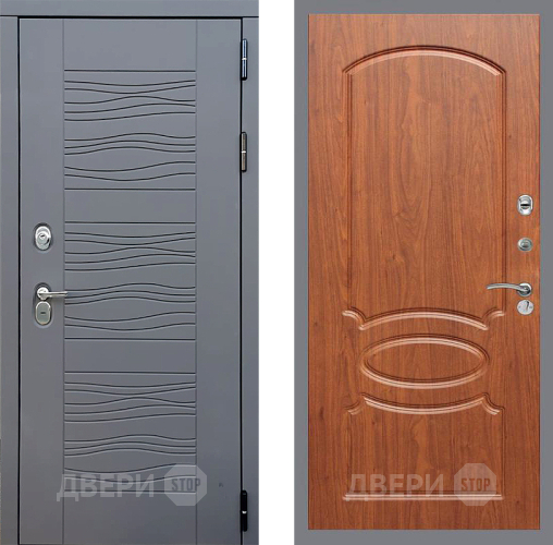 Входная металлическая Дверь Стоп СКАНДИ ФЛ-128 Береза мореная в Электрогорске