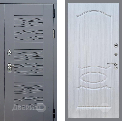 Входная металлическая Дверь Стоп СКАНДИ ФЛ-128 Сандал белый в Электрогорске