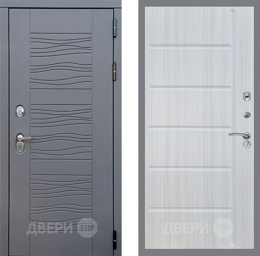 Входная металлическая Дверь Стоп СКАНДИ ФЛ-102 Сандал белый в Электрогорске