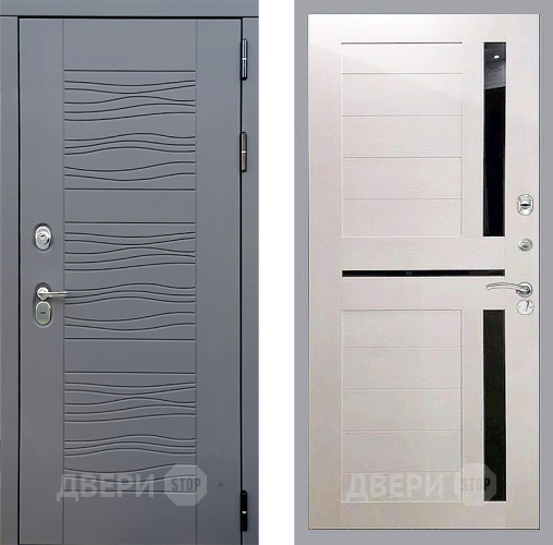 Входная металлическая Дверь Стоп СКАНДИ СБ-18 Лиственница беж в Электрогорске