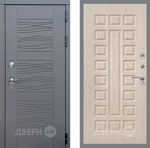 Входная металлическая Дверь Стоп СКАНДИ ФЛ-183 Беленый дуб в Электрогорске