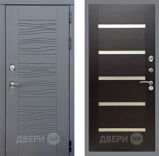 Входная металлическая Дверь Стоп СКАНДИ СБ-14 венге поперечный в Электрогорске