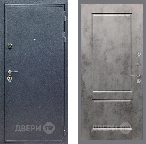 Входная металлическая Дверь Стоп СИЛЬВЕР ФЛ-117 Бетон темный в Электрогорске