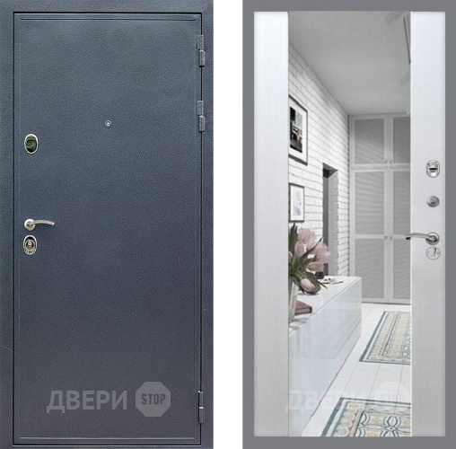 Входная металлическая Дверь Стоп СИЛЬВЕР Зеркало СБ-16 Лиственница беж в Электрогорске