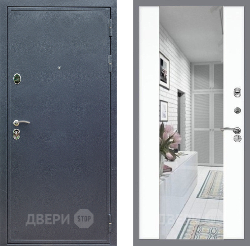 Входная металлическая Дверь Стоп СИЛЬВЕР Зеркало СБ-16 Силк Сноу в Электрогорске