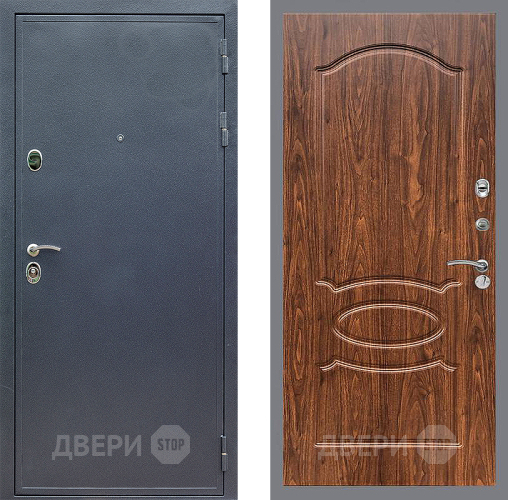 Входная металлическая Дверь Стоп СИЛЬВЕР ФЛ-128 орех тисненый в Электрогорске